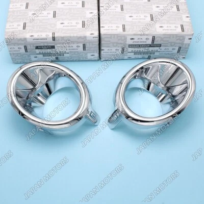 Nuevos biseles antiniebla cromados delanteros izquierdo y derecho originales Nissan Infiniti QX56 QX80 Foto 1 de 4