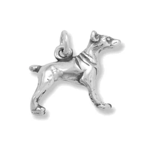 Dije Doberman Pinscher 3D raza perro plata de ley - Imagen 1 de 1