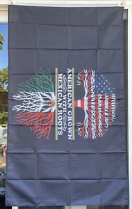 New 3x5 Usa Mexico Friendship Flag Banner Mexican American Grown Mexican Roots - Picture 1 of 4