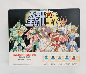 Vintage 1986 Saint Seiya Tumblers 5 Pieces 8oz/225ml Masami Kurumada Anime Manga - Picture 1 of 21