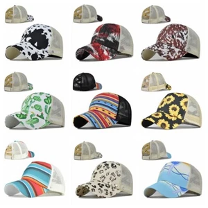 Criss Cross Ponytail Baseball Cap Mesh Quick-Dry Cooling Ponytail Hat Outdoor - Picture 1 of 40