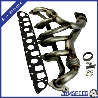 Colector de escape y junta de acero inoxidable para Jeep Cherokee Wrangler Grand 4,0 L Foto 1 de 4