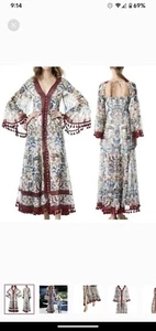 Alice + Olivia Alexandria Maxi abito con nappe floreali da donna taglia 12 - Foto 1 di 8