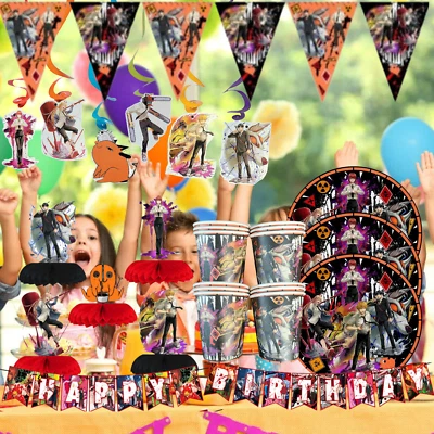 LANASPARTY CHAINSAW MAN birthday party supplies favor centerpiece decoration event theme