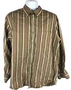 T Harris London Mens Button Down Long Sleeve Autumn Stripes Dress Shirt XL - Picture 1 of 6