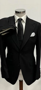Black super 150 Cerruti wool suit - Picture 1 of 3
