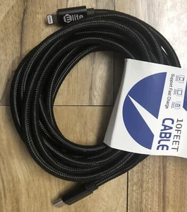 Fast PD Charger Cable 10ft USB type c to iPhone Quick Charge - Picture 1 of 8