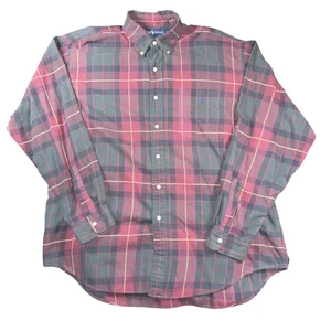 Ralph Lauren Hemd Herren XL rot grün kariert Button Down Langarm Blaire Baumwolle - Bild 1 von 8