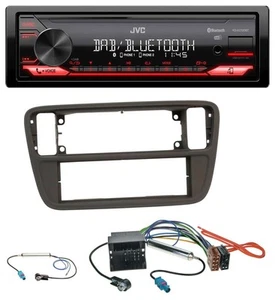 JVC DAB MP3 Bluetooth USB Autoradio für Seat Mii Skoda CitiGo 2011-2016 schwarz - Bild 1 von 8