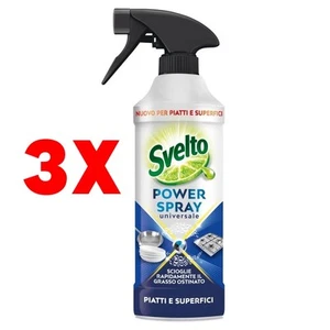 3 X Svelto Detergente Sgrassatore Superfici e Piatti 435 Ml. Pretrattante Univer - Foto 1 di 1