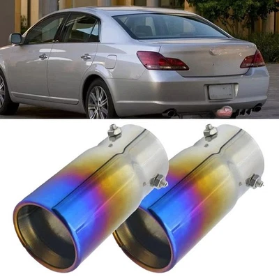 2xFor Toyota Avalon Exhaust Pipe Tip Rear Tail Throat Muffler Stainless Foto 1 de 4