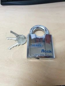 (S) Abus 83/80 Serie 2 SSFN 014 KI.4 Rock Lock, 3 Schlüssel, Chrom, Neu - Bild 1 von 4