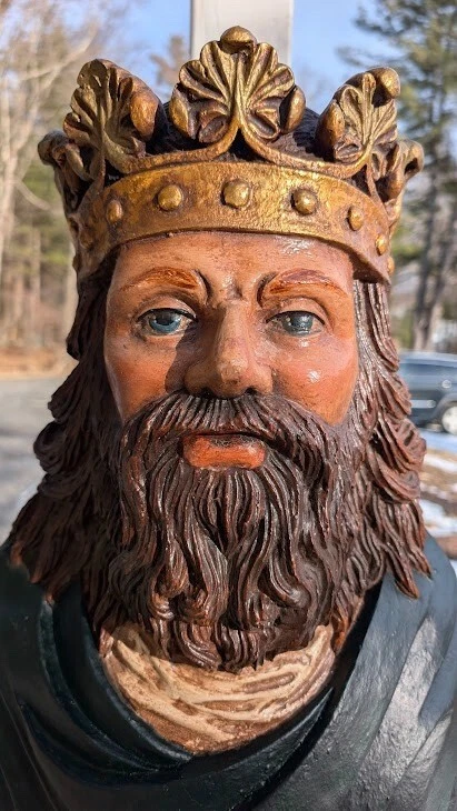 Figura de madera de barcos del rey Neptuno Foto 1 de 3