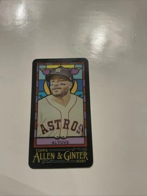 2020 Allen & Ginter Stained Glass Jose Altuve #371 Only 25 Exist A&G - Image 1 of 2