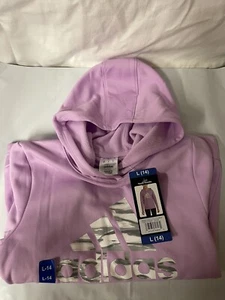 Adidas Youth Hoodie Pullover Light Purple Girls Size Large 14 ** NEW** ✅ - Picture 1 of 2