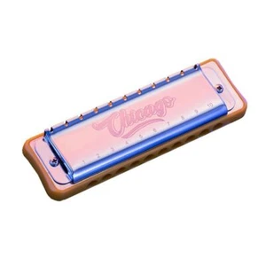JDR Chicago 10 Holes Diatonic Harmonica Professional Round Hole Blues Harmonica - Picture 1 of 4