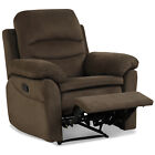 Giantex Recliner Chair Single Sofa Armchair Lounger Sleeper w/ Footrest Brown
