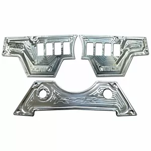 3 Piece CNC Dash Switch Panels 8 Hole RZR XP1000 Turbo S 900 1000 RAW - Picture 1 of 5