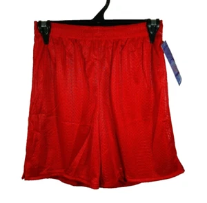 BNWT Girls Boys Sz 12 LW Reid Smart Red Stretch Mesh Style School Sports Shorts - Picture 1 of 1