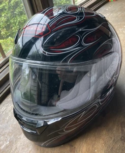 Shoei RF-1100 Firestrike Flames Full Face Helmet Clear Visor Size Medium 2009 - Picture 1 of 21