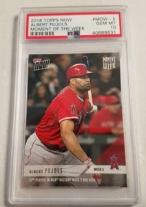 2018 Topps MOTW #5 Albert Pujols 3,000 Hit Card Graded PSA 10 Print Run 1,029 - Picture 1 of 2