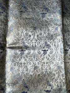 Damacsus Brocade Pale Blue and Gold with Bird One Yard - Picture 1 of 5