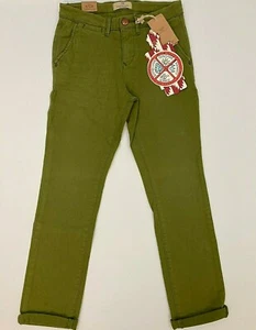 Scotch Shrunk NWT Boys Sizes 8 & 10 Slim Fit Green Chinos Khaki Pants - Picture 1 of 3