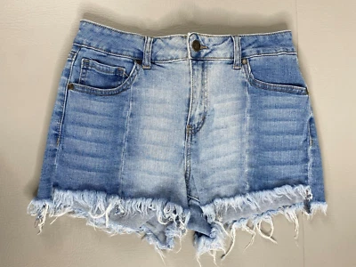 Pantalones Cortos de Jean Altar'd State Talla 28 Cintura Alta Desgastados Cortes Foto 1 de 4