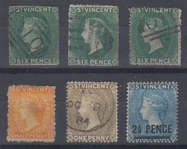 圣文森特 1862/1882 QV 选择 (x6) (ID:799/D65135) — 第 1/1 张图片