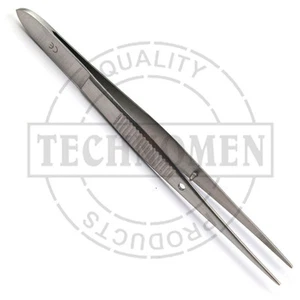10 cm IRIS SERRATED NON TOOTHED DRESSING SURGERY DENTAL FORCEPS TWEEZERS  - Picture 1 of 5