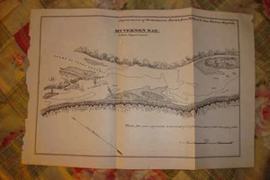 ANTIQUE 1880 MISSISSIPPI RIVER MOUNT VERNON MINNESOTA MISSISSIPPI RIVER MAP NR - Picture 1 of 1