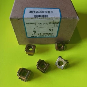 5/16"-18 CAGE NUT, Yellow Zink Steel, 100/box - Picture 1 of 4