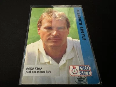 David Kemp #38 (Plymouth Argyle) Pro Set 1991 Fixture List Football Trading Card - Image 1 of 2