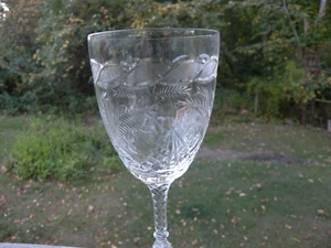 Stunning Vintage Etched Crystal water Goblets SEVEN - Picture 1 of 12