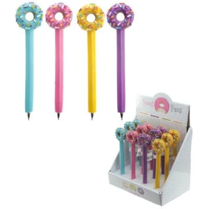 Iced Doughnut Donut Bright Novelty Pen - 4 Colours Gift NEW - Picture 1 of 3