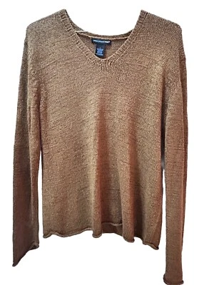Suéter Saint Tropez West Marrón Oscuro Talla Grande Cuello en V Foto 1 de 3