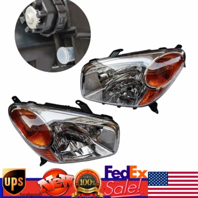 Pairs Halogen Headlights Replacement For Toyota RAV4 2004-2005 Left Right Side - Imagem 1 de 4