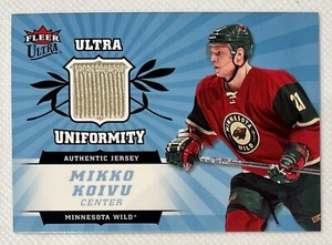 MIKKO KOIVU 2006-07 NHL Fleer Ultra Uniformity Game-Used Jersey - Minnesota Wild