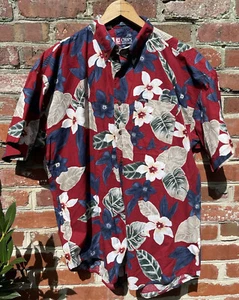 Chaps Ralph Lauren Floral Button Down Shirt SS Hawaiian Flowers Size XL - Picture 1 of 2