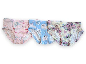 New Posh Peanut Girls Briefs Underwear 3 Piece Set Dixie Cat French Dog Sz 6/7 - Picture 1 of 8