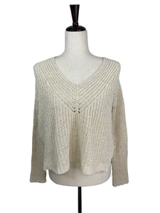 Eileen Fisher Women's Ivory Organic Cotton Blend Sweater Size Large A75 - Picture 1 of 5