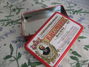 Scatola di latta Krumiri Rossi di Casale Monferrato 400g Vintage Antica - Foto 1 di 3