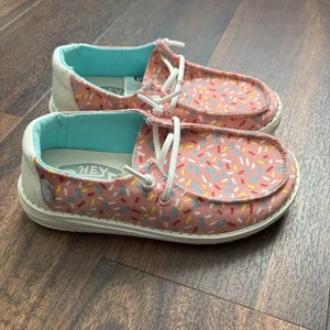 Hey Dude Wendy Toddler Shoes Girls Kids Size 11 Birthday Sprinkles Slip on Pink - Picture 1 of 7