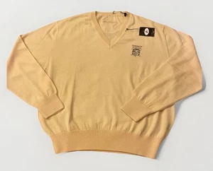 Ben Hogan Golf Tour Pullover Sweater V-Neck Yellow Indianwood Logo Size MED NWT - Picture 1 of 10