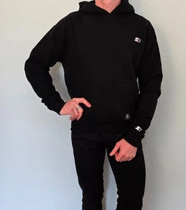 Starter Hoodie Jacket Sweater Jacke Kapuze Schwarz Gr. M Vintage Y2K - Bild 1 von 8
