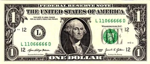 $1 2021 Fancy Serial L11066666D - Picture 1 of 1