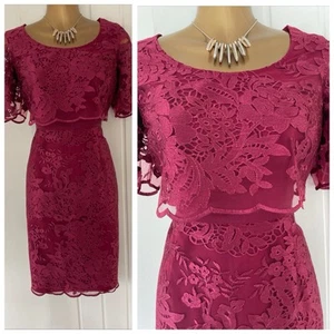 Jacques vert dress size 10 Petite burgundy lace Mother Of The Bride Wedding - Picture 1 of 12
