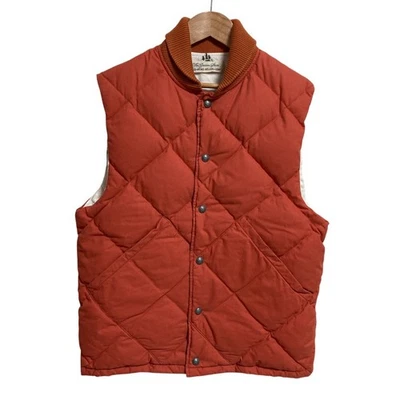 Chaleco de plumón acolchado REMI RELIEVE x BEAMS PLUS, talla pequeña, naranja para hombre USADO Foto 1 de 4