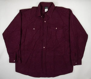 Codet Heavyweight Long Sleeve Button Up Maroon Shirt Men's Size 2XL - Picture 1 of 2