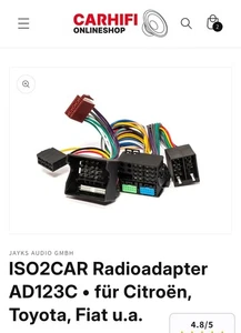 Peugeot Iso-tec Jayks Adapter Verstärker Stecker Autoradio ISO Tec - Bild 1 von 1